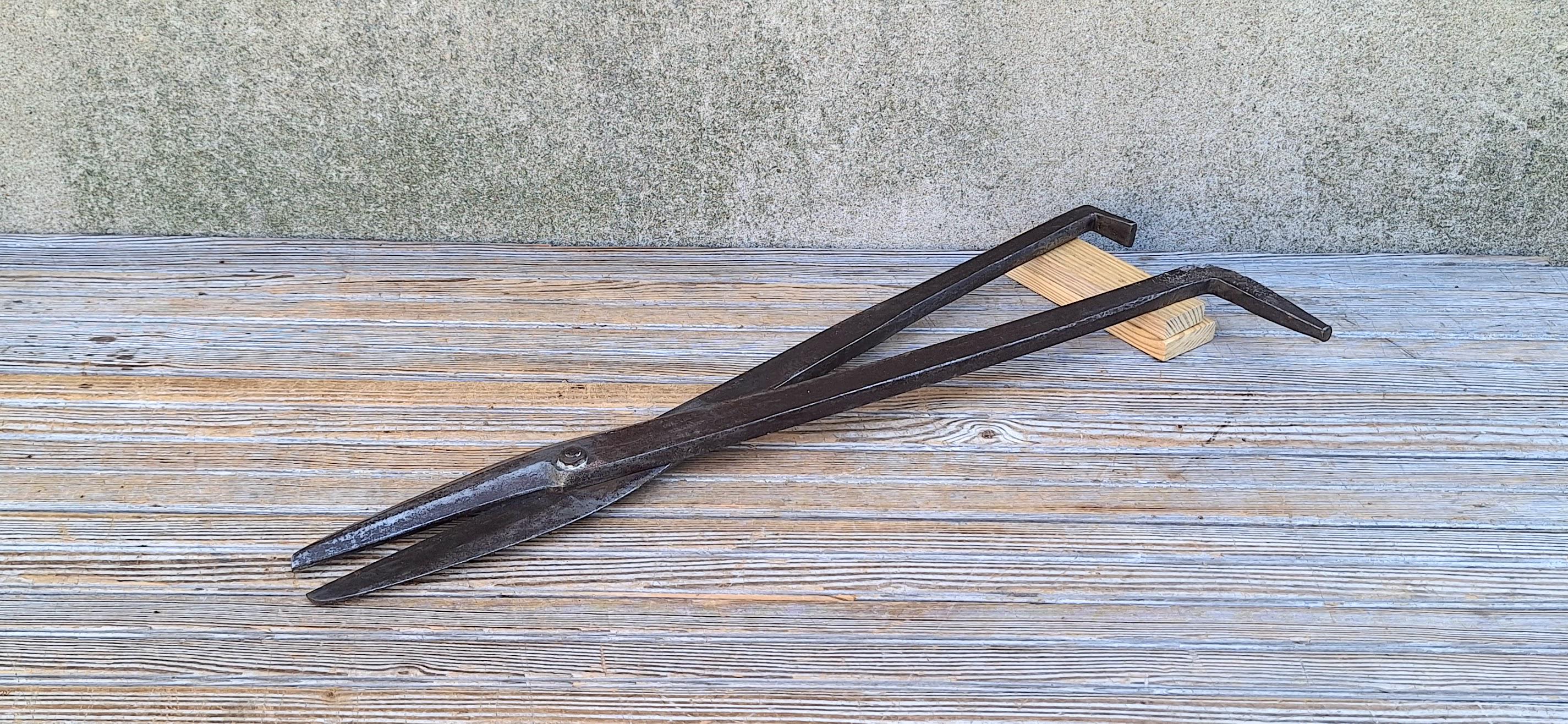 Antique 19th Century Cast Steel Blacksmith Bookbinding Bench Shears ...