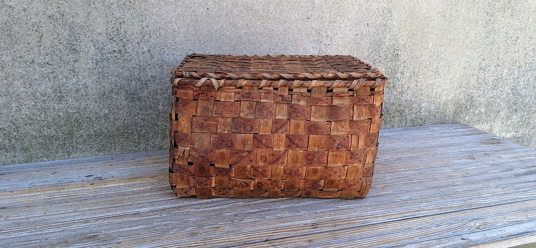 Antique 19th Century New England Splint Maple Wood Gathering Dry ...