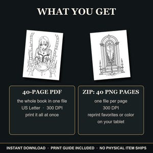 Witchy Coloring Book | 40 Goth Witch Coloring Pages for Adults, Candles, Moon & Ritual Printable PDF Download image 8