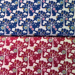 Tilda Jubilee Wildgarden in Red or Blue priced per Fat Quarter metre, cut to order