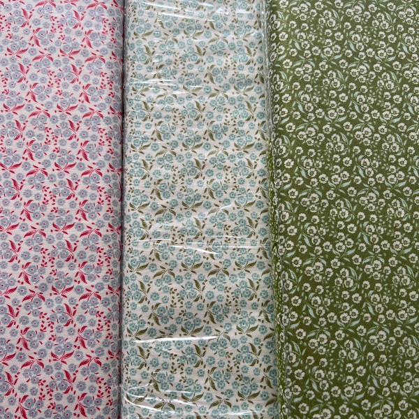 Tilda fabric - Forget me Not available cut to order. Priced per Fat Quarter of a meter