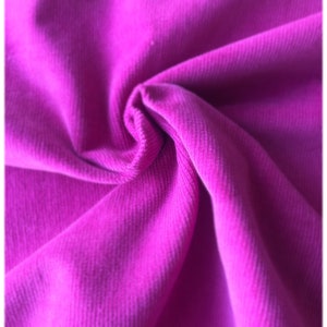 Hot Pink Stretch needle cord cut to order -146cm wide.