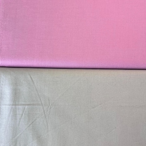 Tilda Solid Colour but to order available in Blue Sage and Lavender Pink. Cut to order and priced per quarter meter