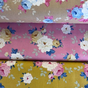 Tilda fabrics - ‘Pernille’ in three colourways, cut to order and priced per Fat Quarter of a meter (50x55cm)