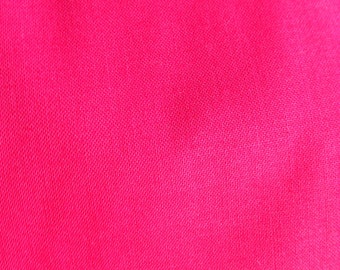 Freespirit Designer Solids &#39;Hot Rose&#39; plain cotton fabric cut to order. Priced per Fat Quarter