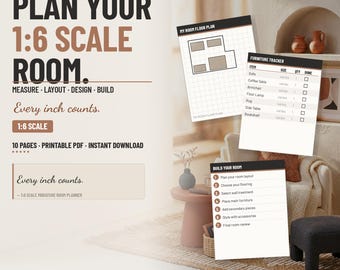 1:6 Scale Miniature Room Planner | Fashion Doll Diorama Workbook (PDF Download)