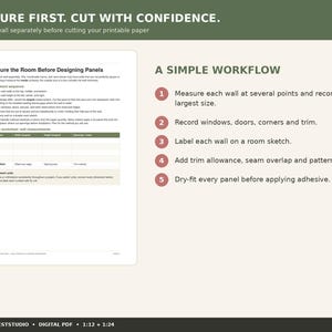 Dollhouse Wallpaper & Flooring Guide PDF, 1 12 and 1 24 Scale Miniature How-To, Printable Room Box Worksheets, Print Calibration Test image 4