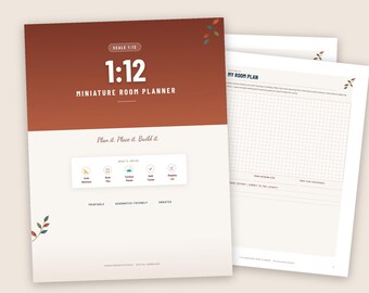 1:12 Scale Miniature Room Planner | Dollhouse Builder Workbook (PDF)