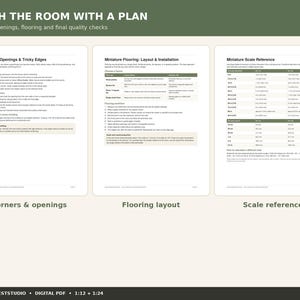 Dollhouse Wallpaper & Flooring Guide PDF, 1 12 and 1 24 Scale Miniature How-To, Printable Room Box Worksheets, Print Calibration Test image 7