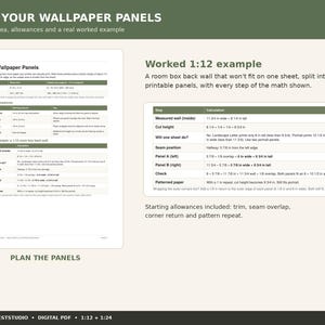 Dollhouse Wallpaper & Flooring Guide PDF, 1 12 and 1 24 Scale Miniature How-To, Printable Room Box Worksheets, Print Calibration Test image 6
