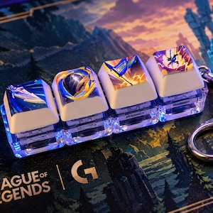 Custom Gaming texture Keycap Keychain – Personalized Mechanical Keyboard Keycaps (LOL)