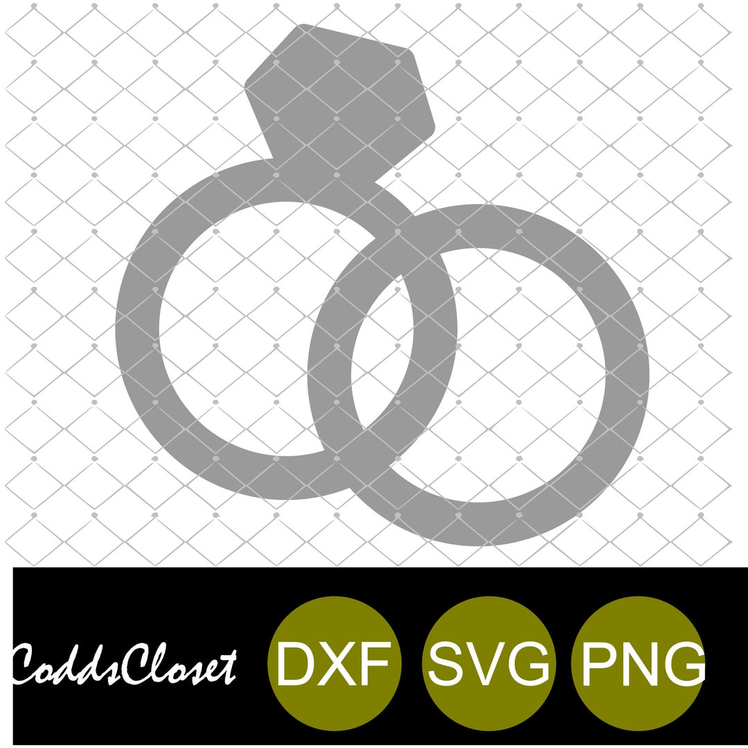 2 Ringe Svg Double Wedding Ring Silver Gray SVG Png Dxf File Instant Download ...
