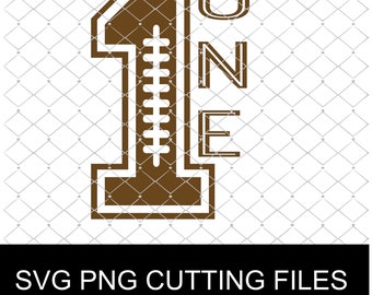 Football Number 1 Svg, Png One Svg Birthday One Dxf Football One TShirt Design Football Shirt Birthday Design Png