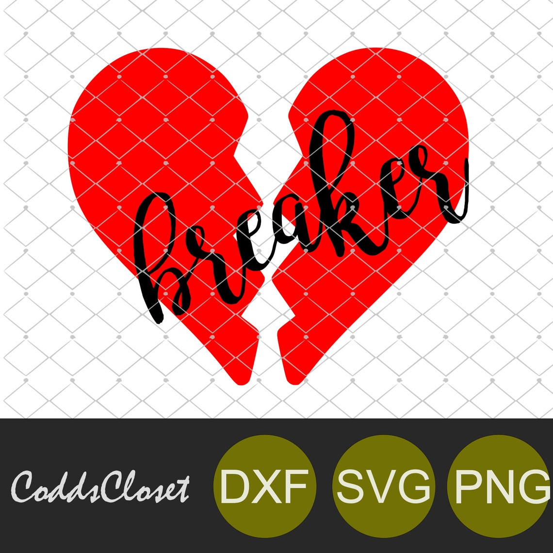 Heart Breaker SVG Png Dxf File Instant Download Cutting - Etsy
