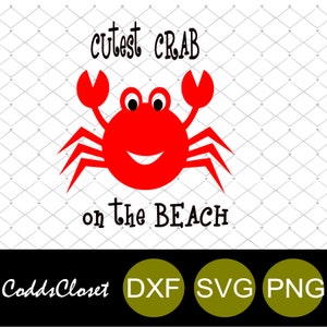 Crab Svg Beach Svg Png Dxf Cutest Crab On the Beach SVG File Instant Download  Crab svg Png Dxf Svg Beach Theme Svg Png Dxf