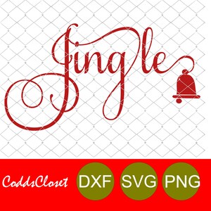 Jingle SVG png Dxf Jingle Bell Svg vacanze Svg Natale Svg Mattone di vetro Design taglio File Legno Segno Design