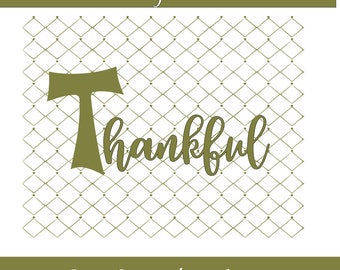 Thankful Svg Png Dxf File Thanksgiving Cutting Design Holiday Cutting File Cricut Cut File Silhouette Cut File