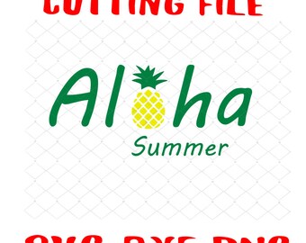 Aloha Pineapple SVG, Aloha Summer, Pineapple Dxf Silhouette Aloha Beach SVG Pineapple Vector Pineapple Png Cricut Files Silhouette Files