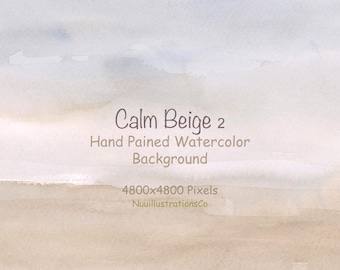 Beige-Creme-Grau-Hintergrund, abstrakter neutraler Pastellton, Aquarelllandschaft, digitales Papier, handgemalte Cliparts – große Größe