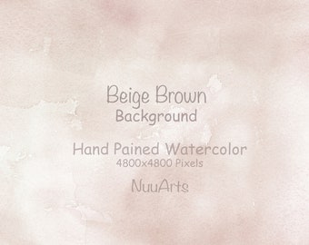 Watercolor Background Light Brown Beige Background Abstract Digital Paper Splashes Brush Stroke Hand Painted Clip art