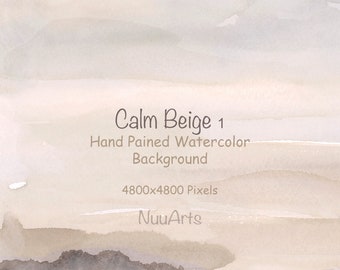 Beige Landscape Background Abstract Neutral Pastel Watercolor Digital Paper Splashes Brush Stroke Hand Painted Clip art Cream Clipart