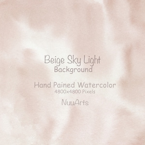 Watercolor Background Beige Sky Background Abstract Sky Digital Paper Splashes Brush Stroke Hand Painted Clip art