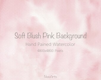 Soft Blush Pink Background Abstract Texture Watercolor Background Digital Paper Splashes Brush Stroke Hand Painted Clip art - Small License