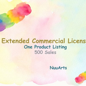 Extended Commercial License - One Product Listing of Clip Art - No Credit Required Commercial Use