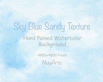 Light Blue, Abstract Sky Blue Texture Watercolor Background Digital Paper Splashes Brushstroke Hand Painted Clip art - Small License