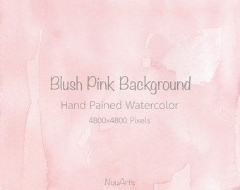 Blush Pink Background Abstract Texture Watercolor Background Digital Paper Splashes Brush Stroke Hand Painted Clip art - Small License