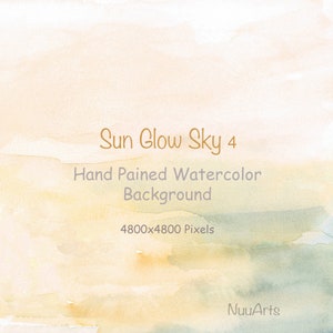 Sunset Sky Background Abstract Watercolor Background Orange Digital Paper Splashes Brush Stroke Hand Painted Clip art Sunlight Clipart