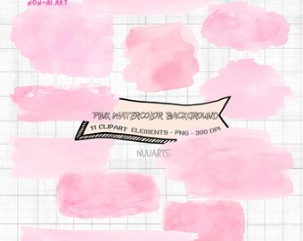 Rosa form akvarell abstrakt bakgrund Clip Art, Alla hjärtans dag kärlek Clipart designelement
