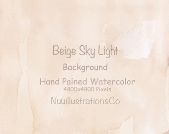 Aquarell-Hintergrund, hellbeige, abstraktes Creme, digitales Papier, handgemalte Clip-Art