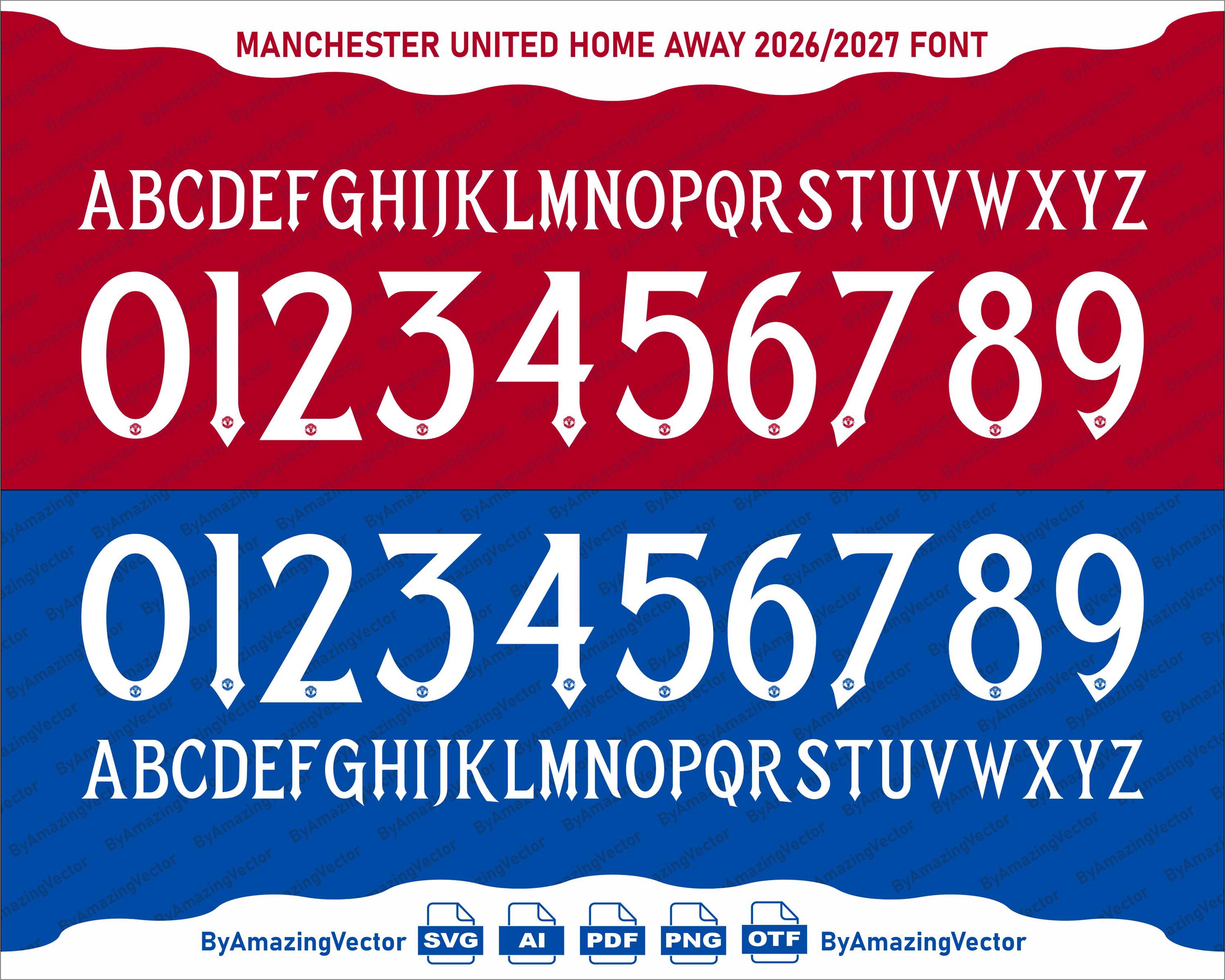 Manchester United Font - Etsy Israel