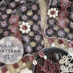 Crochet Pattern, Shinjuku scarf - ready for immediate download - by CrochetObjet