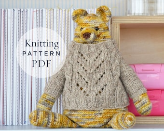 Benji's Sweater Knitting Pattern, ready for immediate download by CrochetObjet Knitting.