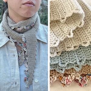 Sunny Scarf Crochet pattern US terms ready for immediate download by CrochetObjet knitting image 1