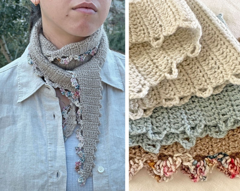 Sunny Scarf Crochet pattern US terms ready for immediate download by CrochetObjet knitting image 1