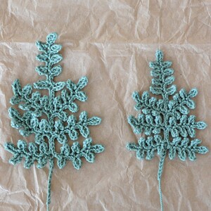 Fern Leaf Crochet Pattern step by step US terms DIY pattern ready for download by CrochetObjet image 5