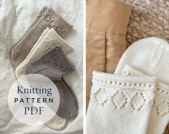 Lila Socks - Knitting pattern - ready for immediate download by CrochetObjet knitting