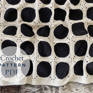 Crochet Baby Blanket pattern - Over The Moon - ready for immediate download - by CrochetObjet