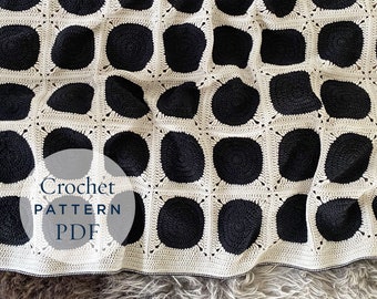Crochet Baby Blanket pattern - Over The Moon - ready for immediate download - by CrochetObjet