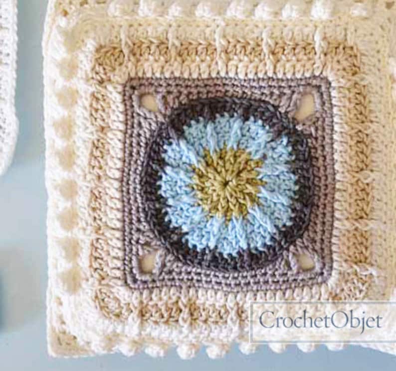 diy PDF English Crochet Pattern Advanced Cable Square step by step pattern ready for immediate download by CrochetObjet image 2