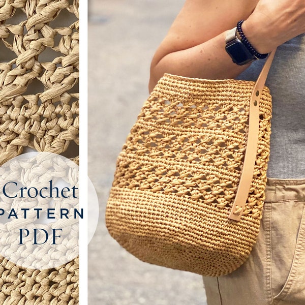 Como Bag, Crochet Bag Pattern - ready for immediate download - by CrochetObjet