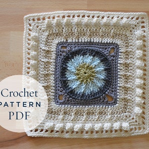 diy PDF English Crochet Pattern Advanced Cable Square step by step pattern ready for immediate download by CrochetObjet image 1