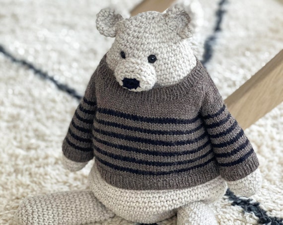 Knitting Pattern, A Stripes Sweater for Chunky Benji, Step by Step Pattern Ready to Download by Crochetobjet Knitting - Etsy Knitting Pattern, A Stripes Sweater for Chunky Benji, Step by Step Pattern Ready to Download by Crochetobjet Knitting - Etsy