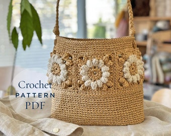 Mili Bag, Crochet Bag Pattern - ready for immediate download - by CrochetObjet