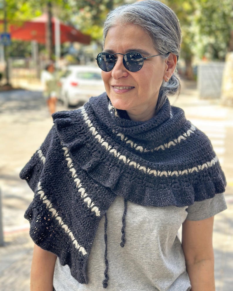 Narration Shawl, Crochet pattern, written instructions ready to download by CrochetObjet image 4