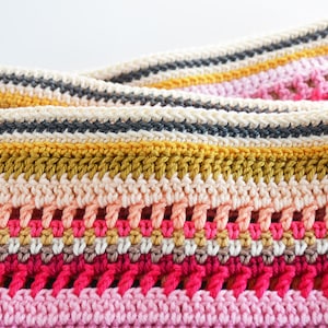 Crochet Pattern, Stripes & Colours Blanket PDF Pattern written in US terms, ready to download by CrochetObjet image 6