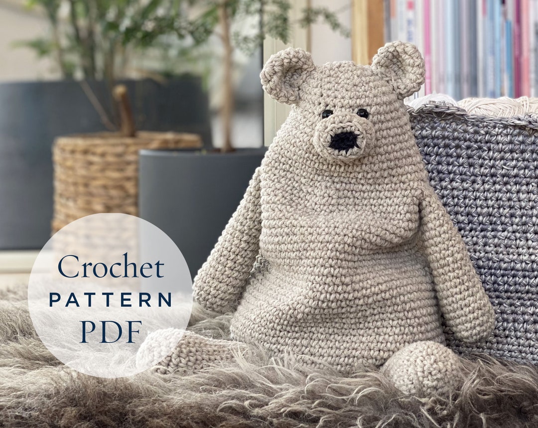 Crochet Pattern, Chunky Benji the Bear, Step by Step US Terms DIY Pattern Ready to Download by Crochetobjet